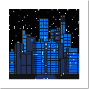 Pixel art cyberpunk cities 1 Posters and Art